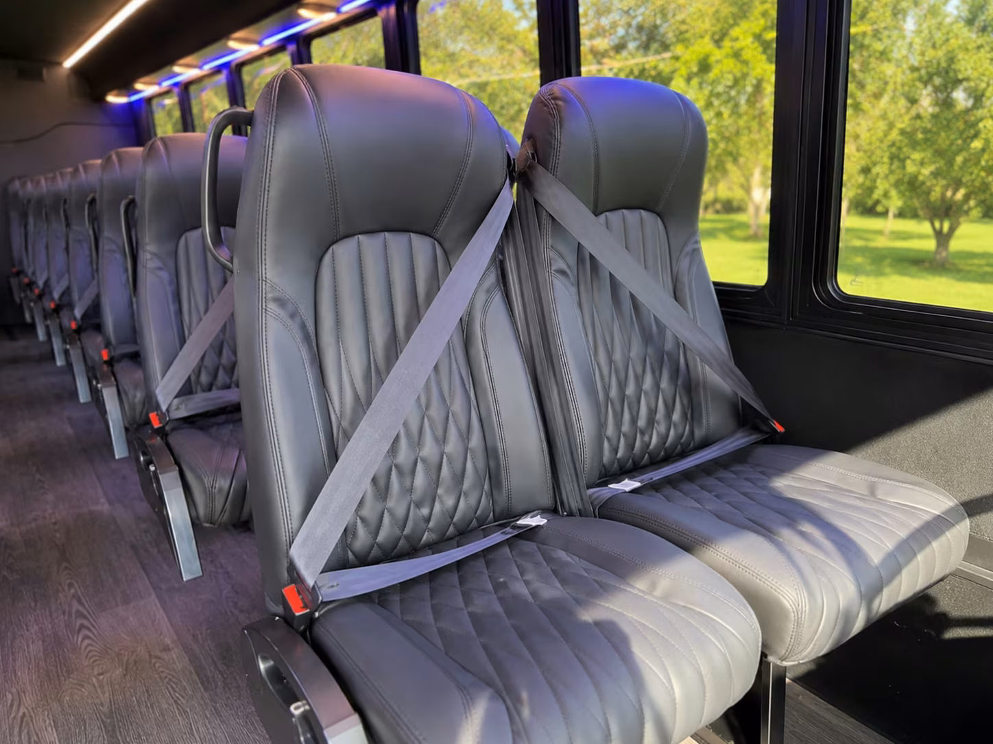 15 passenger minibus interior
