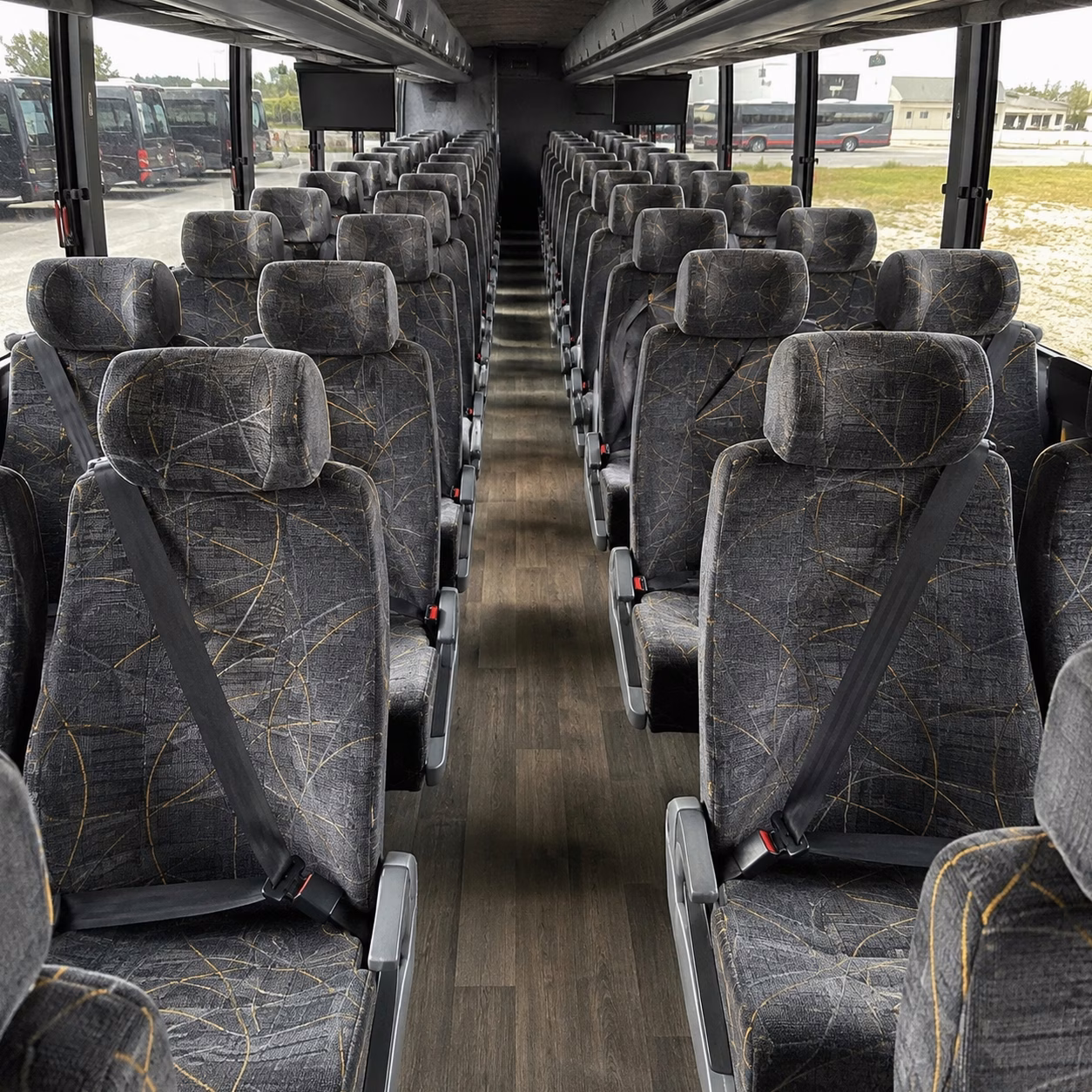 56 passenger charter bus interior